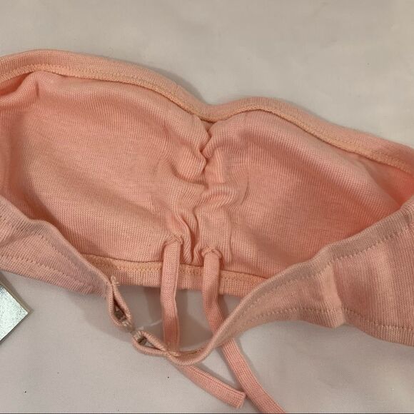 Vintage Ujena Cotton Strapless Bralette Bra New with Tags Size Small Ruched - Picture 4 of 8